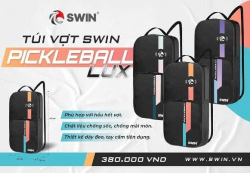 Túi Đựng Vợt Pickleball Swin Lux – Kiểu Dáng Nhỏ Gọn, Sang Trọng