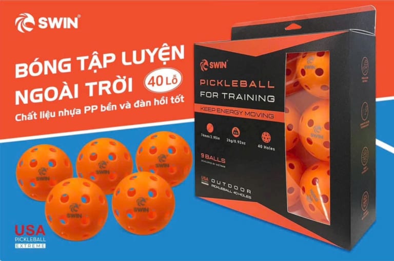  Bóng Tập Pickleball Swin – Ngoài Trời
