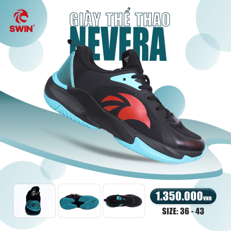 Giày Pickleball Swin Nevera (Đen)