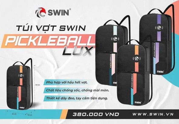 Túi Đựng Vợt Pickleball Swin Lux – Kiểu Dáng Nhỏ Gọn, Sang Trọng