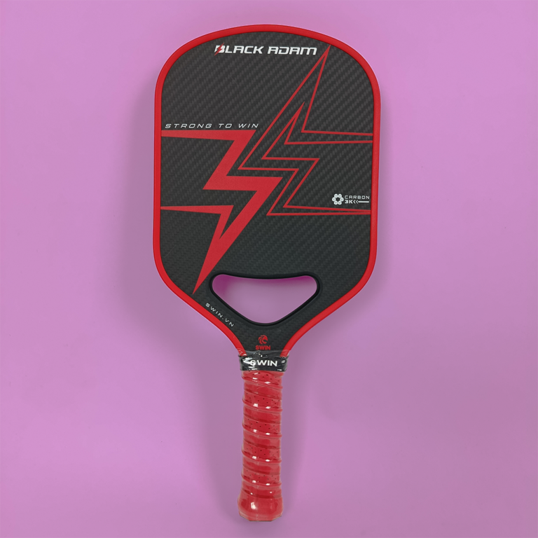 Vợt Pickleball Swin Black Adam – Sợi Carbon 3K (Đen Đỏ)