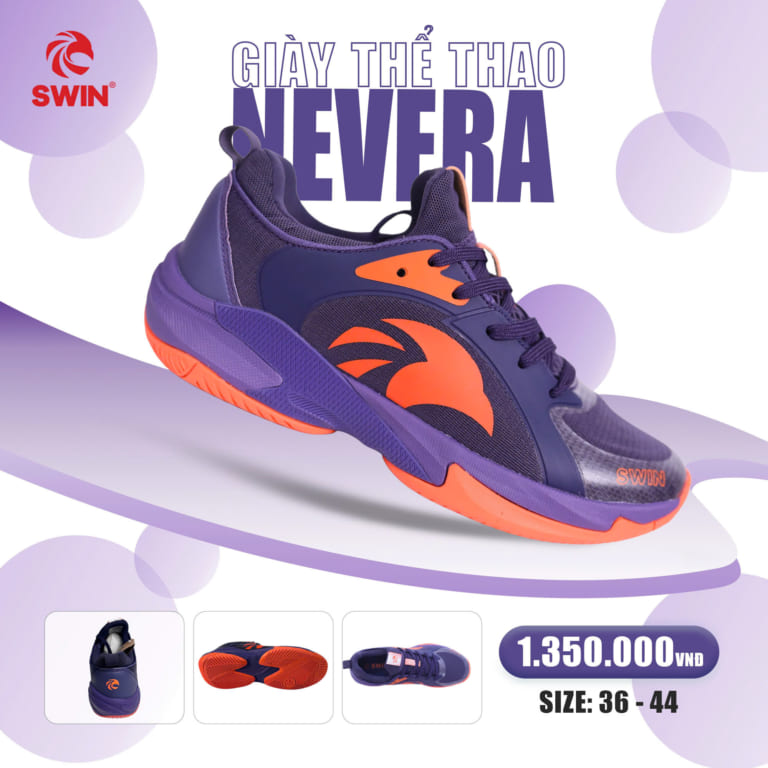 Giày Pickleball Swin Nevera (Tím)