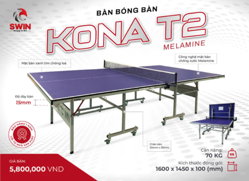 Bàn Bóng Bàn Swin Kona T2