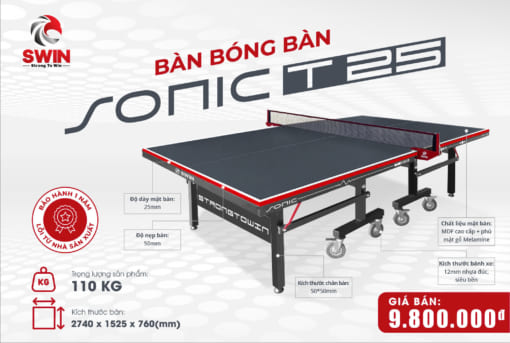 Bàn Bóng Bàn Swin Sonic T25