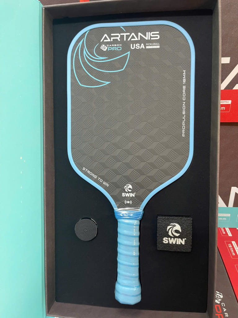 Vợt Pickleball Swin Artanis Carbon Pro 16mm (Xanh Nước Biển)