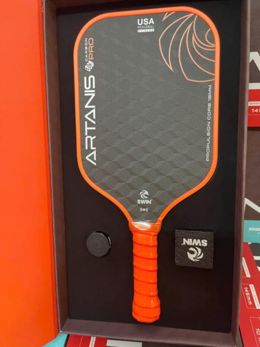 Vợt Pickleball Swin Artanis Carbon Pro 16mm (Màu Cam)